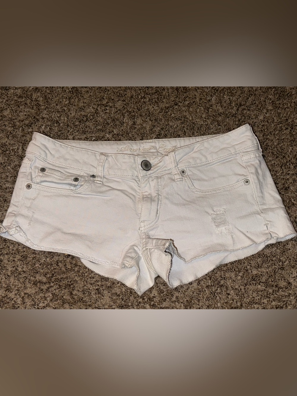 American Eagle Outfitters White Denim Cutoff Shorts